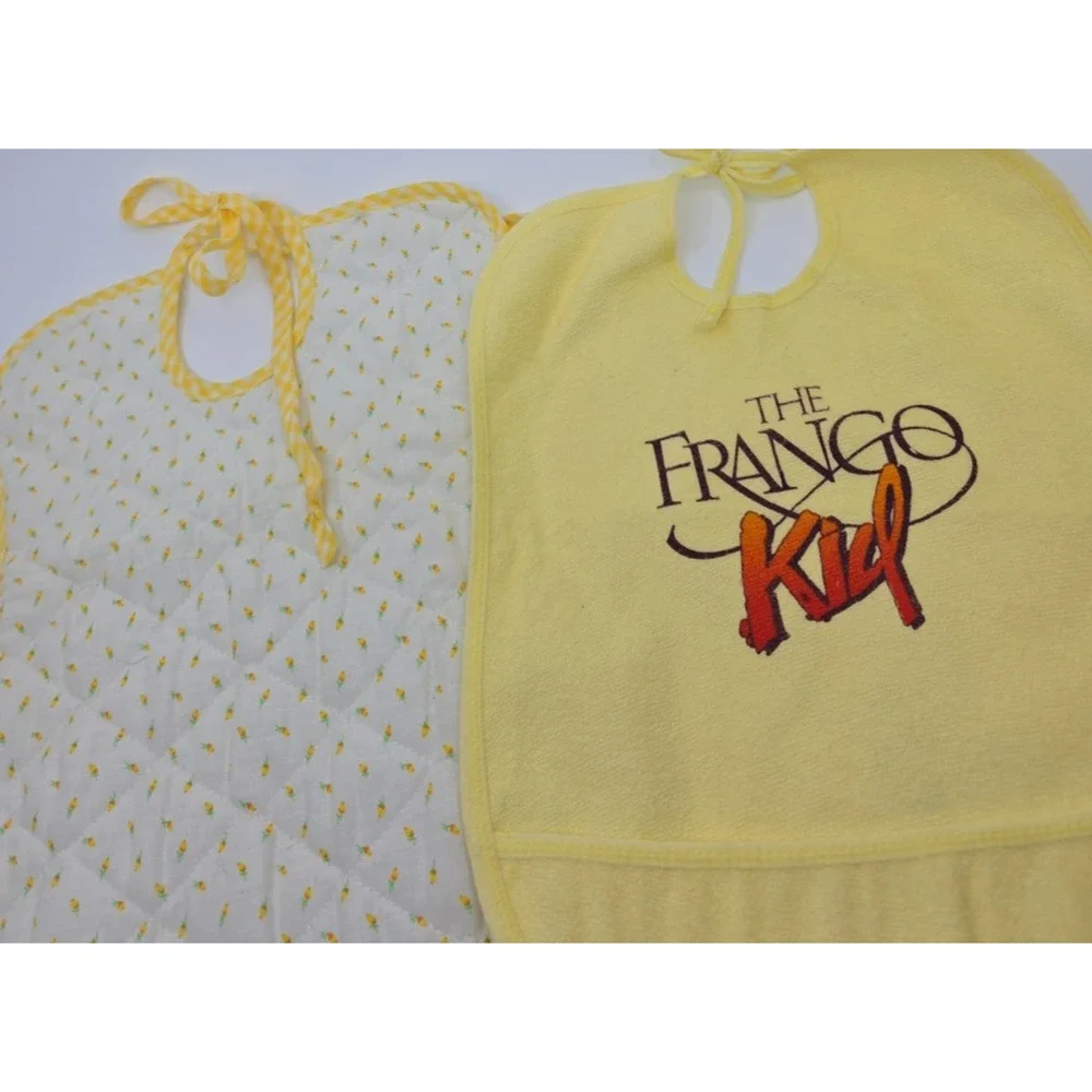 Lot Of 3 Vintage Bibs Baby Dan Dee Frango Kid Quilted Christmas Brand NEW